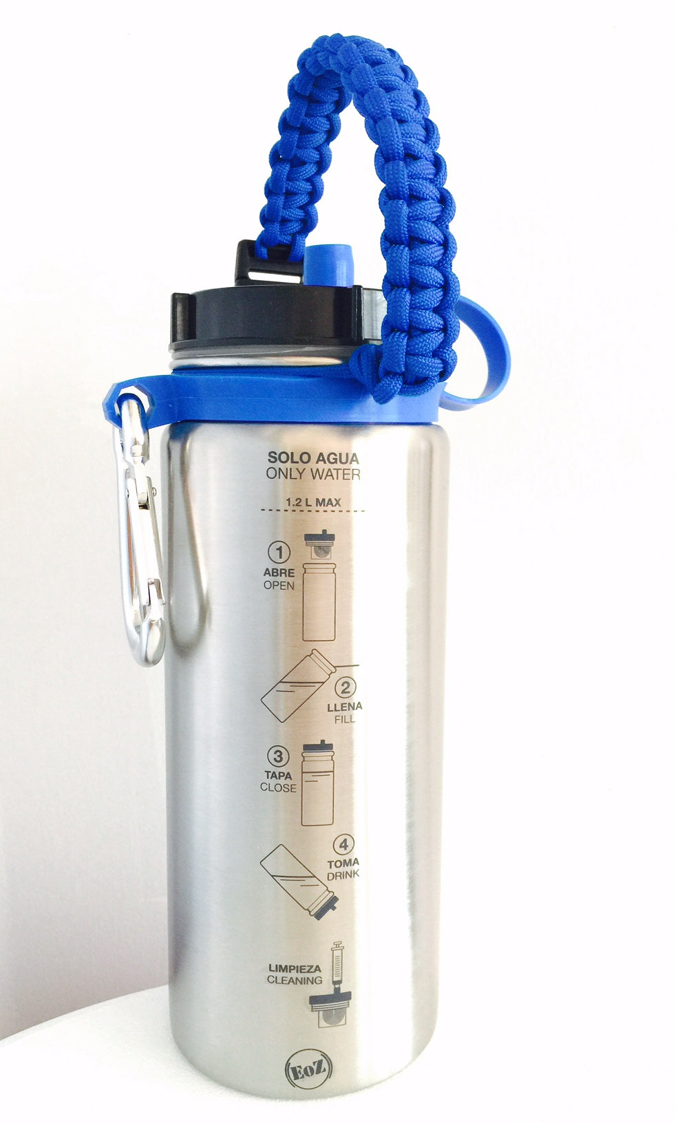 Filtro botella de agua portatil para campo