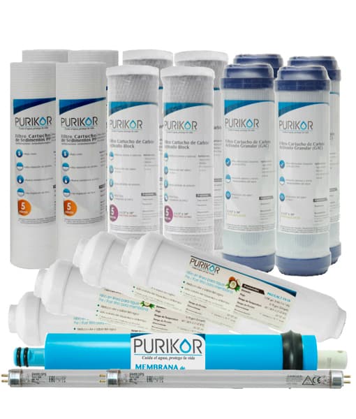 Kit Mantenimiento 24 meses Purikor para Osmosis 100GPD