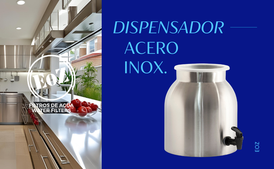 Dispensador porta garrafon de agua en acero inoxidable