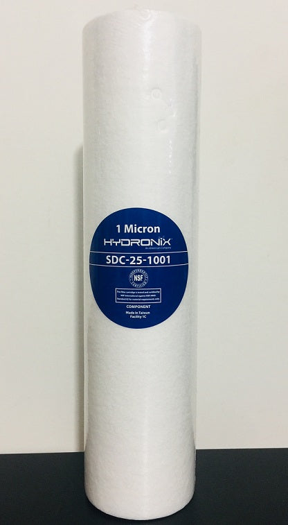 Repuesto filtro agua para sedimento marca hydronix | polyspun 1 micra | 2.5 x 10 pulgadas