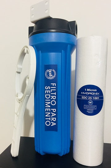 Filtro de agua para sedimento marca hydronix | polyspun 1 micra | 2.5 x 10 pulgadas