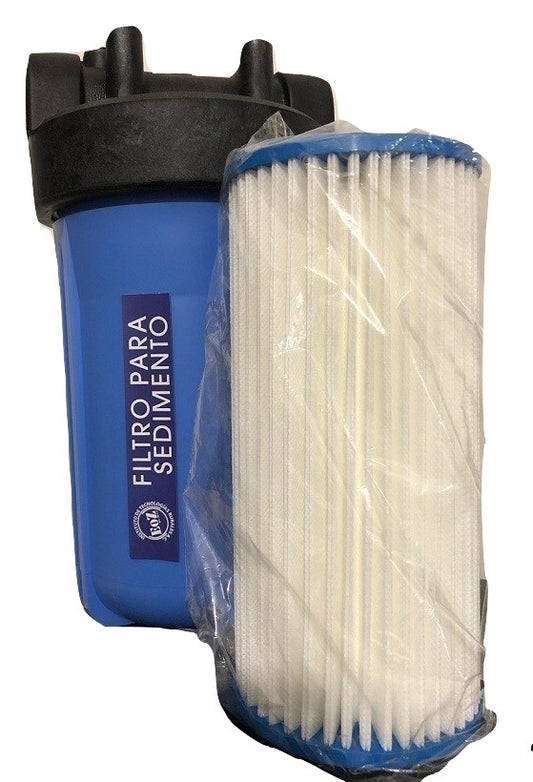 Repuesto para filtro de sedimento plisado | 10 micras | 4.5x10 pulgadas