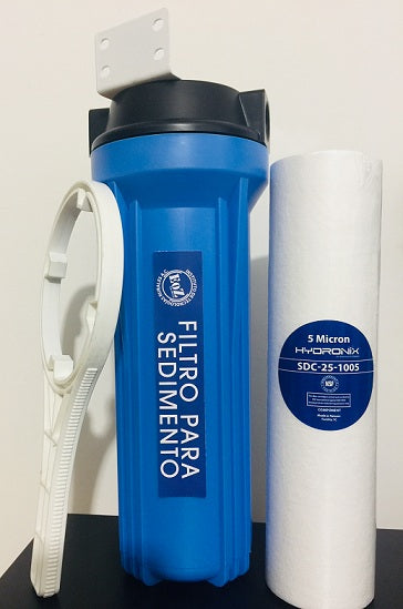 Filtro de agua para sedimento marca hydronix | polyspun 5 micras | 2.5 x 10 pulgadas