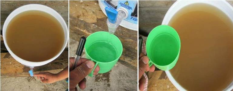 Filtro de agua de fibras huecas + cubeta 20 litros | FiltrEOZ rural