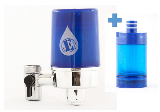 Filtro de agua para grifo AquaEOZplus® + 1 cartucho de repuesto
