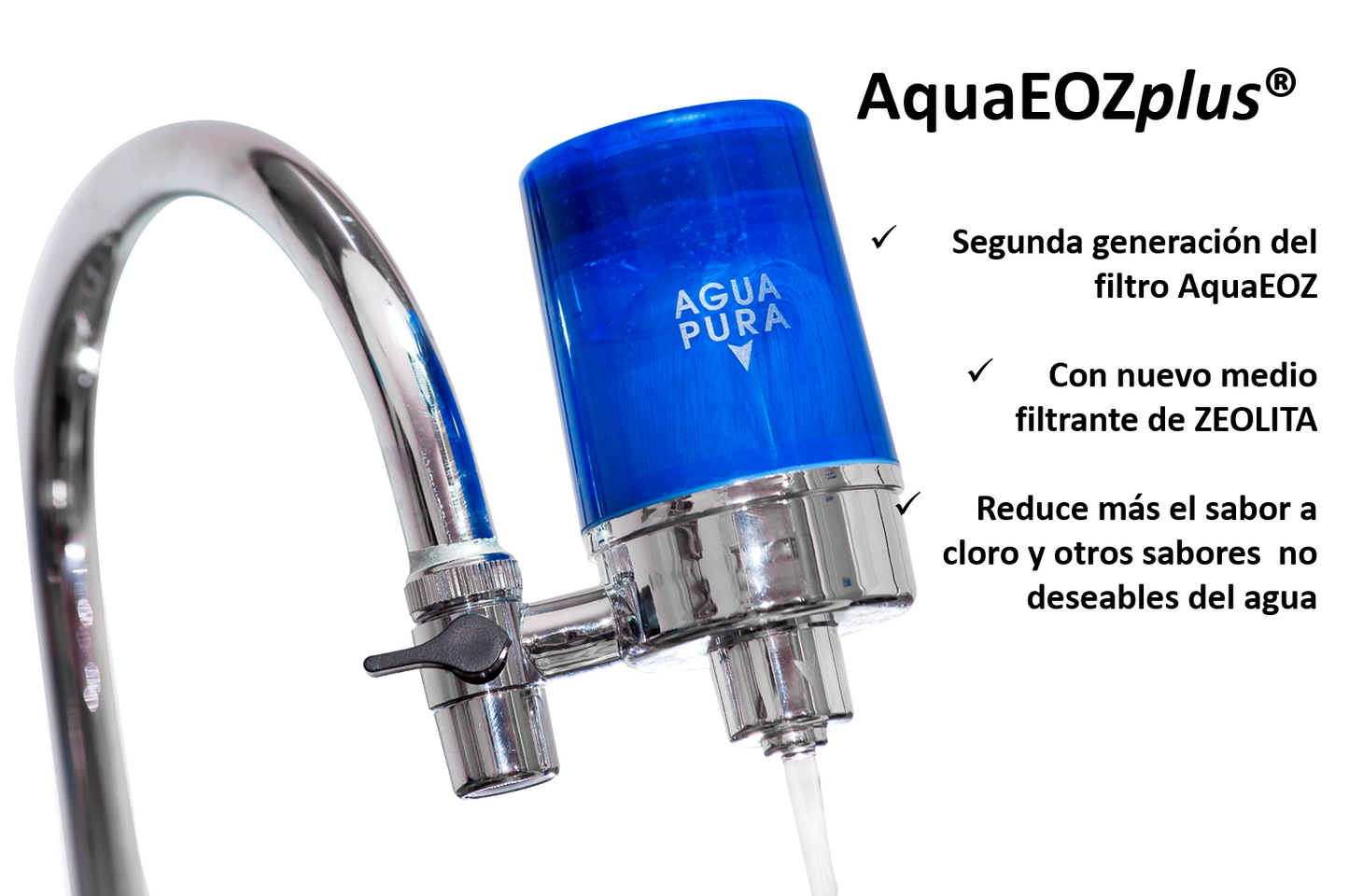 Filtro de agua para grifo AquaEOZplus® + 2 repuestos