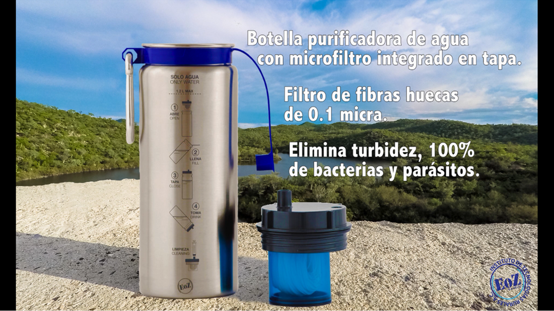 Filtro botella agua para campismo senderismo deportes al aire libre