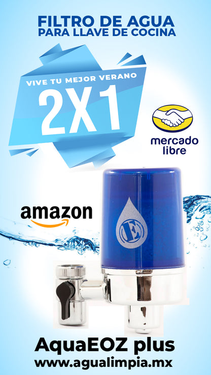 Filtro de agua para grifo AquaEOZplus® (2 X 1  )