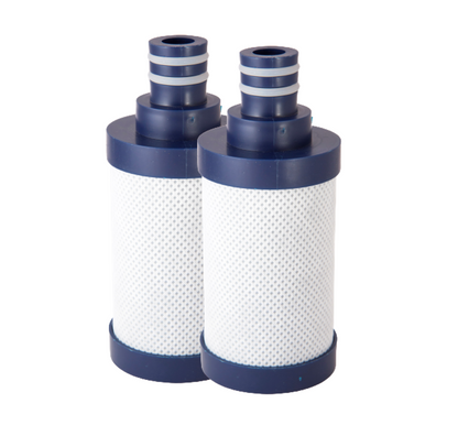 Filtro de agua AquaEOZ block® acero inoxidable con 2 cartuchos de filtración