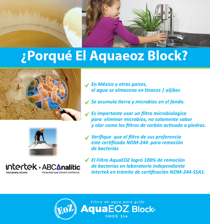 filtro agua casa para eliminar microbios tierra sedimento tinacos aljibes aquaeoz block 2022
