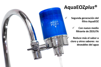 Filtro de agua para grifo AquaEOZplus® + 2 repuestos