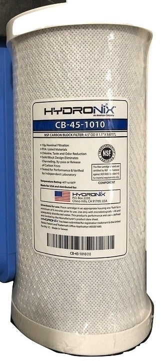 Repuesto para filtro agua con bloque de carbón | 4.5x10 pulgadas